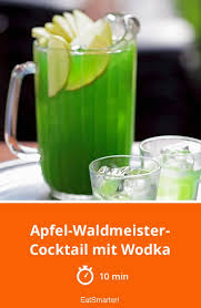 Apfel Waldmeister Cocktail Mit Wodka Rezept Wodka Cocktail Wodka Waldmeister