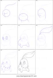 How To Draw Chikorita From Pokemon Printable Step By Step Drawing Sheet Drawingtutorials101 Com Cute Easy Drawings Art Drawings For Kids Pokemon Drawings