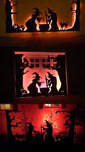 Halloween Garage Door Silhouette Halloween Garage Halloween Yard Art Outdoor Halloween