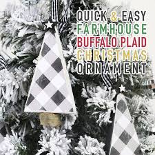 It would be beautiful as a handcrafted gift or to add to your own tree. Quick And Easy Farmhouse Buffalo Plaid Christmas Ornament The Cottage Market