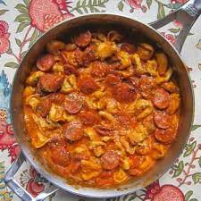 Cheesy Smoked Sausage Skillet Smoked Sausage Recipes Cooking Recipes