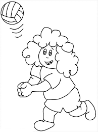 100% free sports coloring pages. Curly Kid Play Volleyball Coloring Page Download Print Online Coloring Pages For Free Color Nimbus