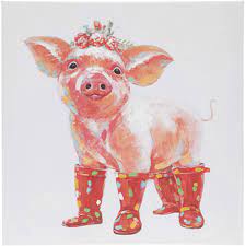 Add to favorites peppa pig once upon. Amazon Com Wisechoice Decorative Pig Wearing Rain Boots Canvas Wall Decor For Living Room Bedroom And Office Display 20 06 In L X 20 In W Home Kitchen
