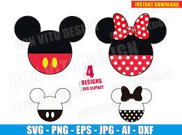 Download Mickey Minnie Mouse Head Svg Dxf Png Disney Cut Files Clipart