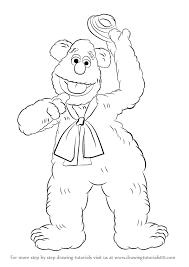 A cute coloring page of fozzie bear from the muppet babies! Step By Step How To Draw Fozzie Bear From The Muppet Show Drawingtutorials101 Com
