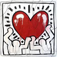 683 - Coeur : Peinture sur toile de l'artiste Harleen