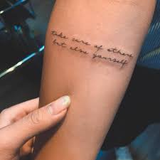 Don't scrub it or with a towel or loofah, or you may get a bacterial infection. Take Care Of Others But Also Yourself Tattoo
