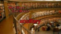 The ancillary workers in an institution are the people such as cleaners and cooks whose work supports the main work of the. Best Ancillary Definition Gifs Gfycat
