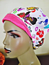 Surgical Pink Satin Lined Bouffant Scrub Cap, Satin Lined Scrub Hat, Black  Girl Scrub Hat, African American Nurse, Short Hair Cap, OR Cap