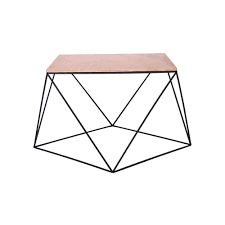 The apron boards that connect the table legs to form the base are generally about ¾ thick and 4 wide. 3root3 Center Dining Table Modern Rectangular Wooden Top With Triangle Powder Coated Iron Legs Coffee Table Width 44 Cms Color Black Amazon In Furniture