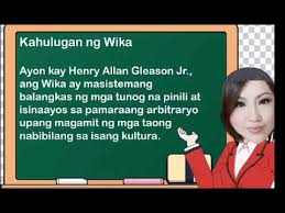 Maybe you would like to learn more about one of these? Wika Kahulugan Kabuluhan At Katangian Youtube