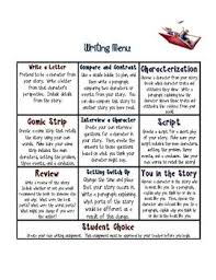 Writing And Vocabulary Novel Or Book Response Choice Board Book Response Writing Response Classroom Writing