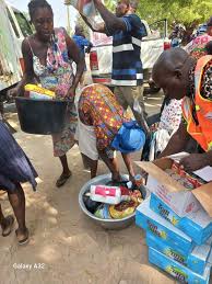 THE GHANA HEALTH SERVICE IN COLLABORATION WITH NADMO DISTRIBUTED RELIEF  ITEMS TO VICTIMS OF THE AKOSOMBO DAM SPILLAGE IN THE SAFE HAVENS AT TOKPO  AND DJORKPO.