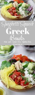 Spaghetti Squash Greek Bowls Recipe Is An Easy Low Carb Meal Perfect For Packing As A Lunch Recipe Includes Secrets For Greek Recipes Healthy Recipes Recipes