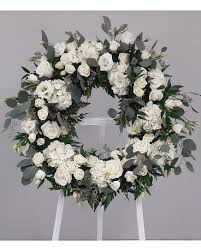 Check spelling or type a new query. Modern All White Funeral Wreath In Cincinnati Oh Benken Florist Home And Garden