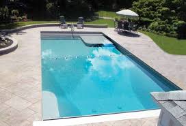 Rectangle Featuring A Nexus Full End Stair And Sunshelf Deep End Bench Auto Cover Inground Pool Designs Pool Installation Rectangle Pool