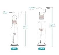 Glass Bubbler Glass Gas Sampling Tube / Absorber Bottle ...