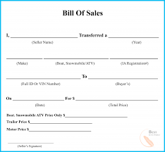 Pin On Bill Of Sale Form