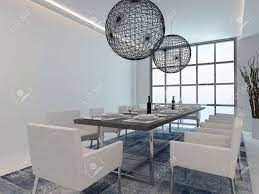 At coleman's furniture finding a dining room set that matches the decor of your home is a given. Nice Dining Room Interior With Dining Table And Modern Window Stock Photo Picture And Royalty Free Image Image 29180962
