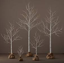 Winter Wonderland Trees Birch Birch Tree Decor Christmas Tree Garland Modern Winter Decor
