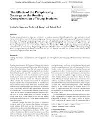 Your alarm clock woke you up again and you smashed it again. Pdf Paraphrasing Strategy Instruction For Struggling Readers