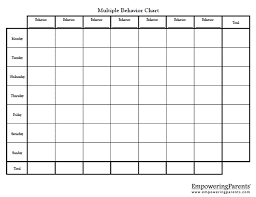 Good Behavior Chart Printable Template Business Psd Excel