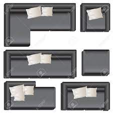 Furniture Top View Set 33 For Interior Vector Illustration Royalty Free Cliparts Vectors And Stock Illustration Image 55158970 Couch plane euclidean, sofa, two grey.