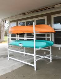 It was cheaper then purchasing saddle bags. How To Build A Kayak Rack Out Of Pvc Savvy Apron