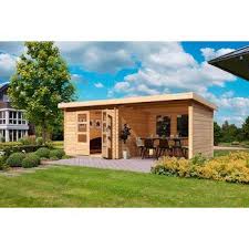 Karibu Gartenhaus Arnis 2 Gesamtmass Bxt 433x220 Cm Inkl Anbau Fur 699 99 Aus Nordischem Fichtenholz Sockelmass B Roof Siding Log Cabin Outdoor Decor