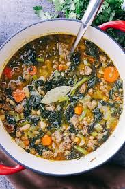 Italian Sausage Soup With Kale And Beans Hearty And Incredibly Delicious Soup Prepared With I Italian Sausage Soup Sausage And Kale Soup Sausage Soup Recipes