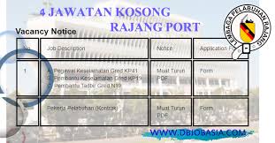 Jawatan kosong terkini sibu water board (swb). 4 Jawatan Kosong Rajang Port Authority Dbjobasia Com Terbaru Jawatan Dibuka