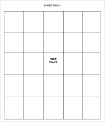 Bingo Card Template 8 Free Word Pdf Vector Format