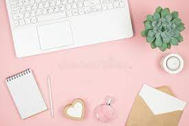 4.6 out of 5 stars 2,310. Femine Office Desktop With Office Accessories On Pink Background Womens Workspace With Succulent Candle And Cosmetics Stock Photo Image Of Bouquet Copy 171002966