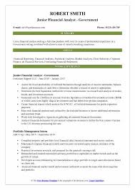 By tailoring this position description according to your company's specific job requirements, you have an excellent interview tool for comparison purposes. Junior Financial Analyst Resume Samples Qwikresume
