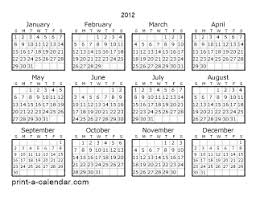 Download 2012 Printable Calendars