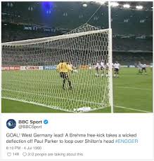 England have not defeated germany in the knockout match of a major tournament since the 1966 world cup final, losing at the 1990 world cup, 1996 euros and 2010. Twittalia 90 How Social Media Would Have Reacted To England S 1990 World Cup Semi Final Against West Germany