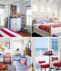 Red White And Blue Beach House Style Decorating Beach Cottage Style Decor Beach Cottage Decor