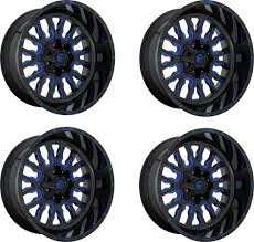 Black And Blue Rims 18 Pin On Wheels