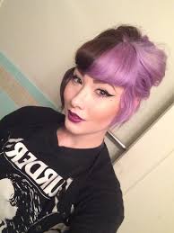 Contrast Hair Half Brown Half Lavender Purple Two Color Hair Split Dyed Hair Split Hair