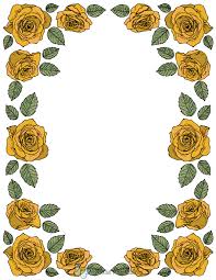 See more ideas about borders for paper, borders and frames, page borders design. Printable Yellow Rose Page Border
