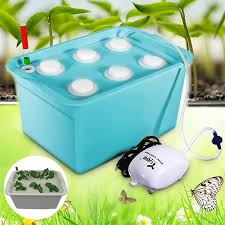 6 Holes Seed Grow Box Plant Site Hydroponic System Grow Kit Bubble Indoor Garden Cabinet Box Wish