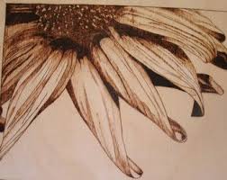 Close Up Of Sunflower Wood Burned Pyrography Wall Hanging Plaque Pyrography Wood Burning Crafts Wood Burning