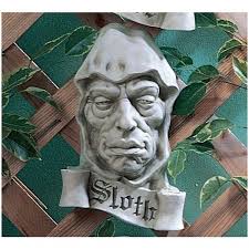 Christian Statue Sloth Laziness Wall Sculpture