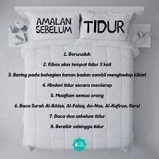 Panduan amalan, doa dan dzikir sebelum tidur dan bangun tidur, serta. Amalan Sebelum Tidur Amiya Collections Facebook