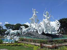 fabulous satria gatotkaca sculpture at the denpasar airport in bali indonesia photo by jurcik bute pagan gods travel sights ganesha art