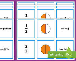 Fraction Memory game for kids