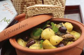 Recette De Tajine Aux Topinambours Et Olives Violettes Tagine With Sunch Food Arabian Food Tagine