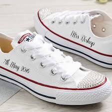 Bride Custom Wedding Converse Converse Wedding Shoes Bride Converse Fun Wedding Shoes