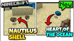 Drowned can naturally spawn in bodies of water, or are the result. Minecraft Nautilus Shell Heart Of The Sea New Items Sneak Peek Mcpe Xbox Bedrock Java Youtube