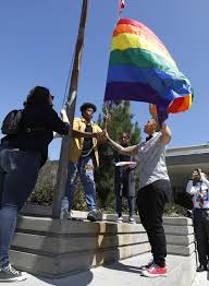 The rainbow flag is seen at pride events all around the world and is often used as a collective symbol for. San Diego Unified Raises Pride Flags For The First Time In Its History The San Diego Union Tribune